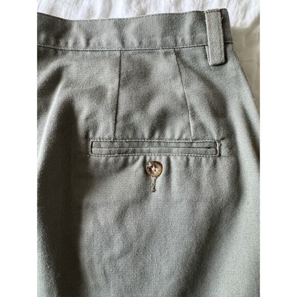 Eddie Bauer Womens Tall Chino Pants Green Cotton Pleated Size 20 Classic Casual - Picture 4 of 8